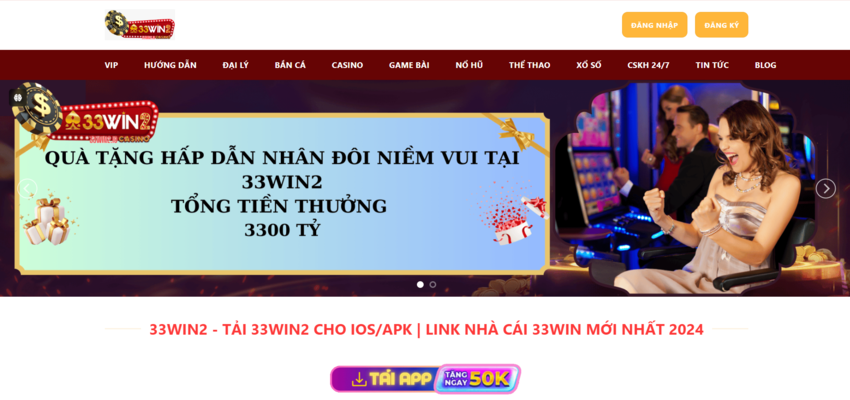 33WIN2 nhà cái cá cược uy tín số 1 hiện nay